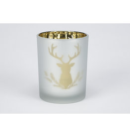 金属森林图标玻璃烛台大