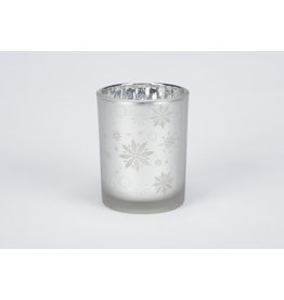 冬季图标玻璃烛台小