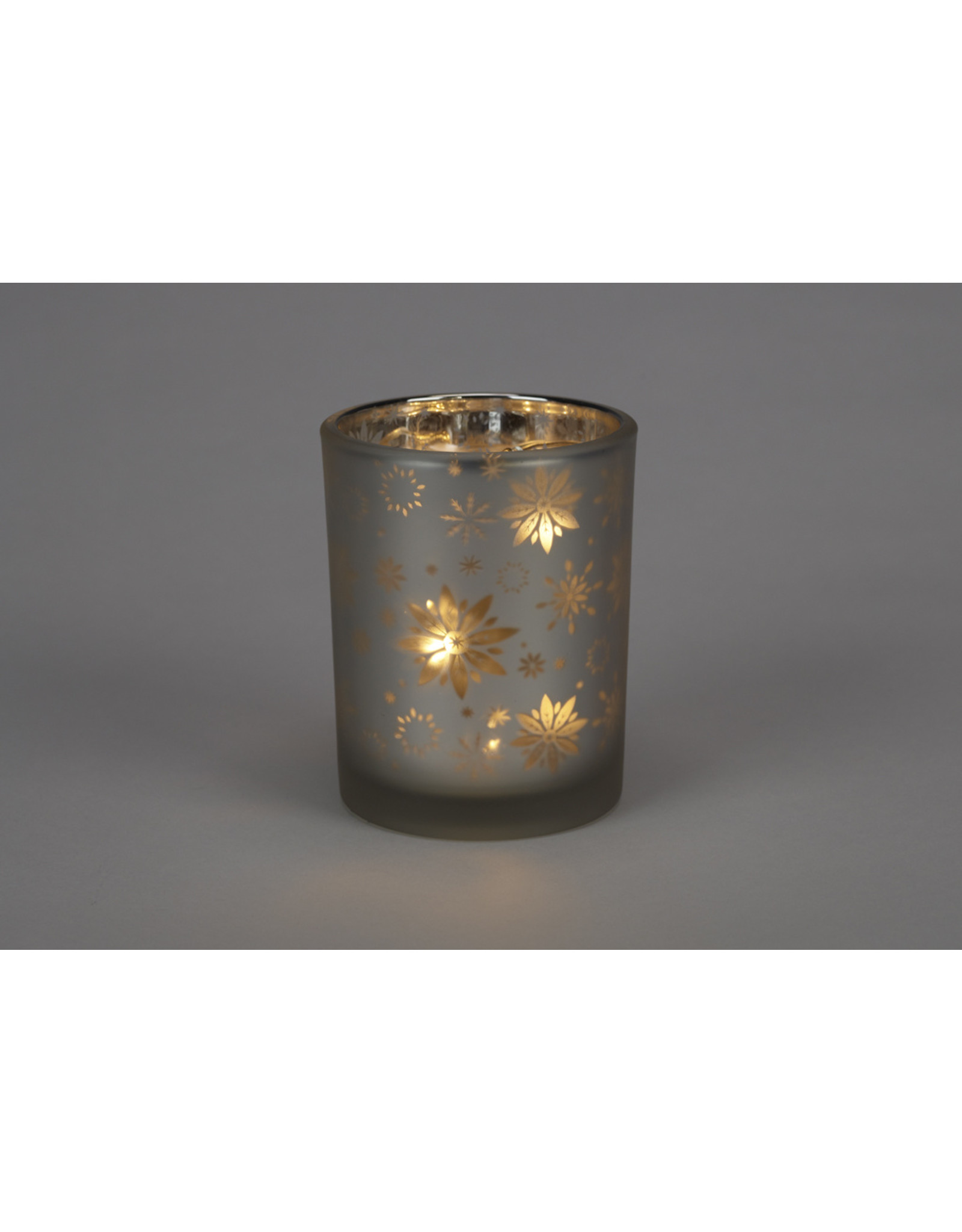 冬季图标玻璃烛台小