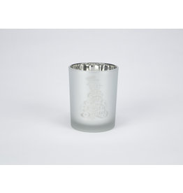 冬天图标玻璃蜡烛持有人大