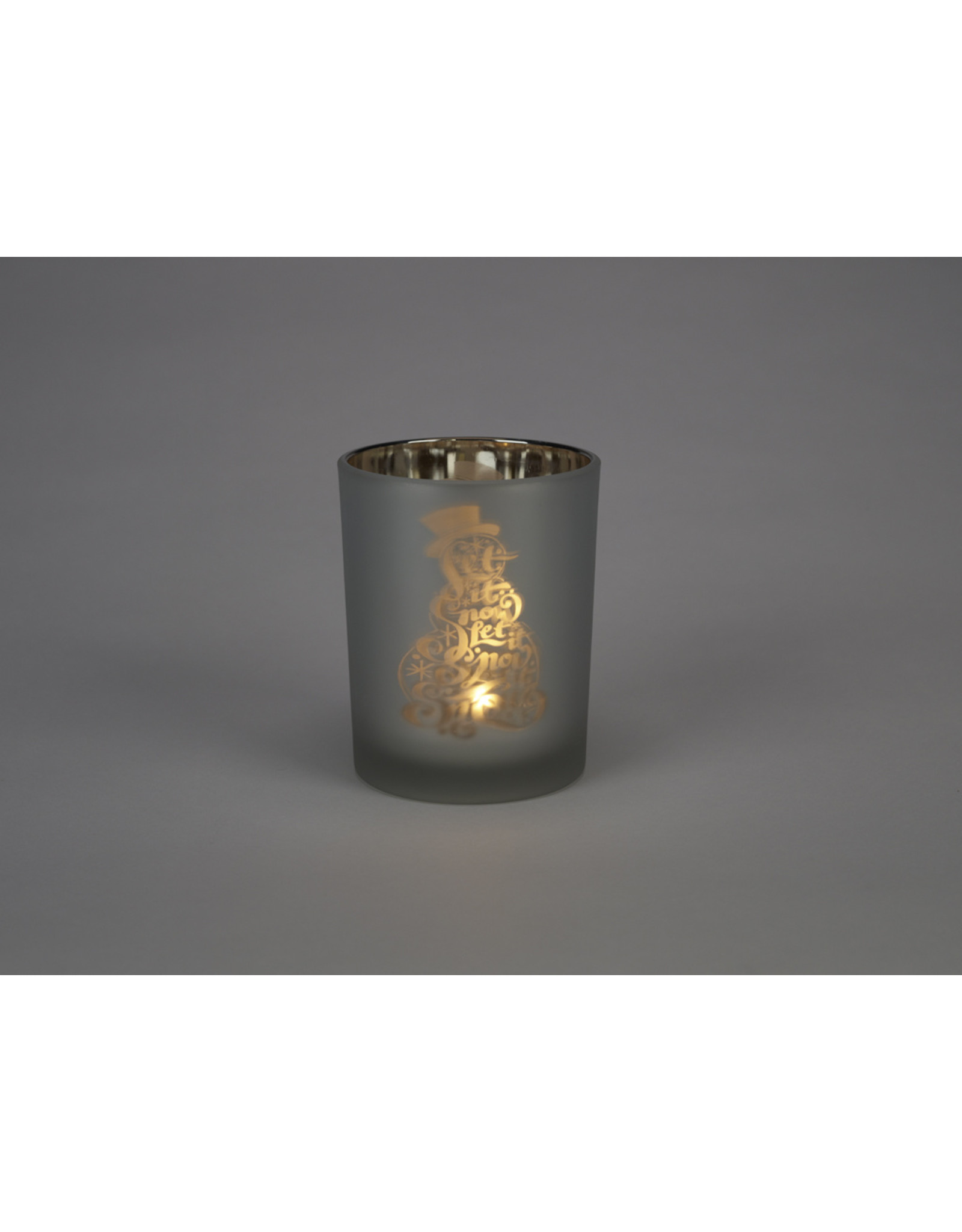 冬季图标玻璃烛台大