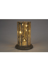 LED Glass Cylinder Glittery Birch Branches LED Glass Cylinder Glittery Birch Branches