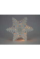 LED白色木制雪花墙装饰