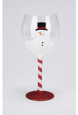 雪人亮晶晶酒杯