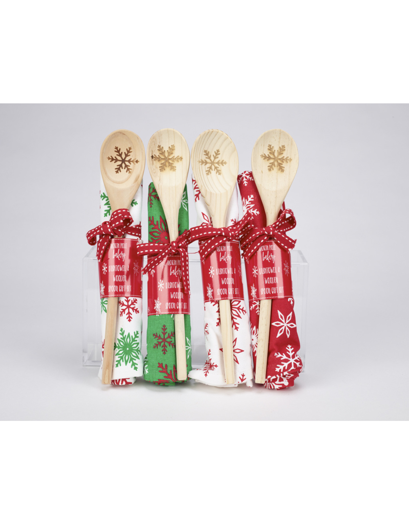 冬季毛巾和木勺礼品套装