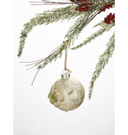Glass Ball Squirrel or Fox Ornament Assorted
