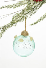 Glass Coastal Ornament w/ Shells