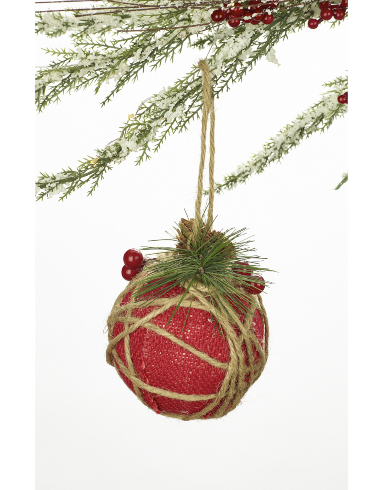 Burlap Ball Ornament
