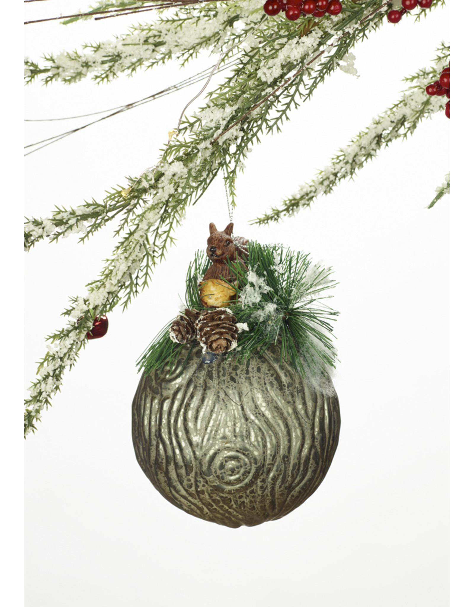 玻璃球猫头鹰或灰鼠装饰品什锦