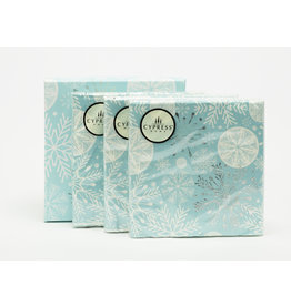 Boxed 60 Count Cocktail Napkins Snowflake