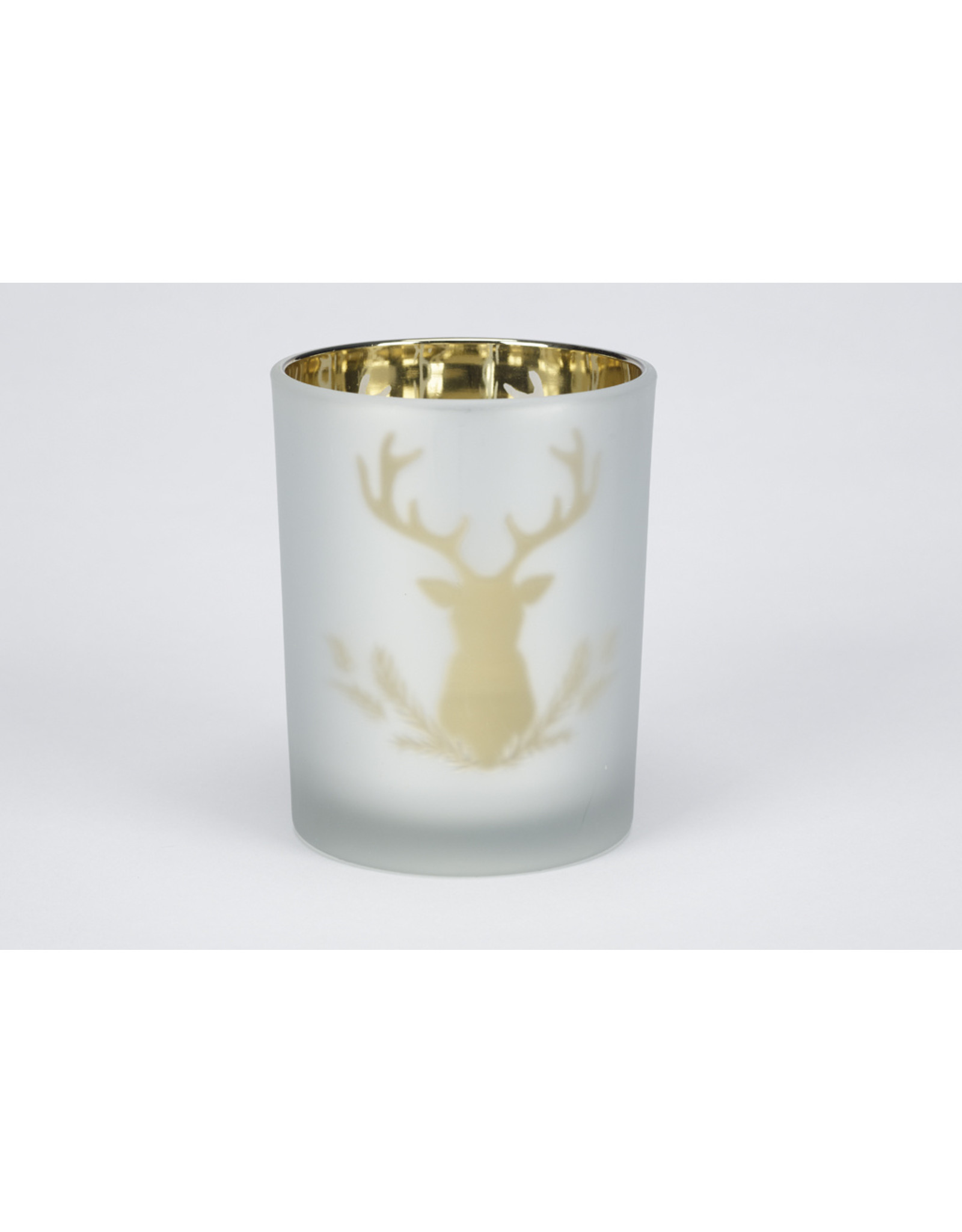 金属森林图标玻璃烛台小