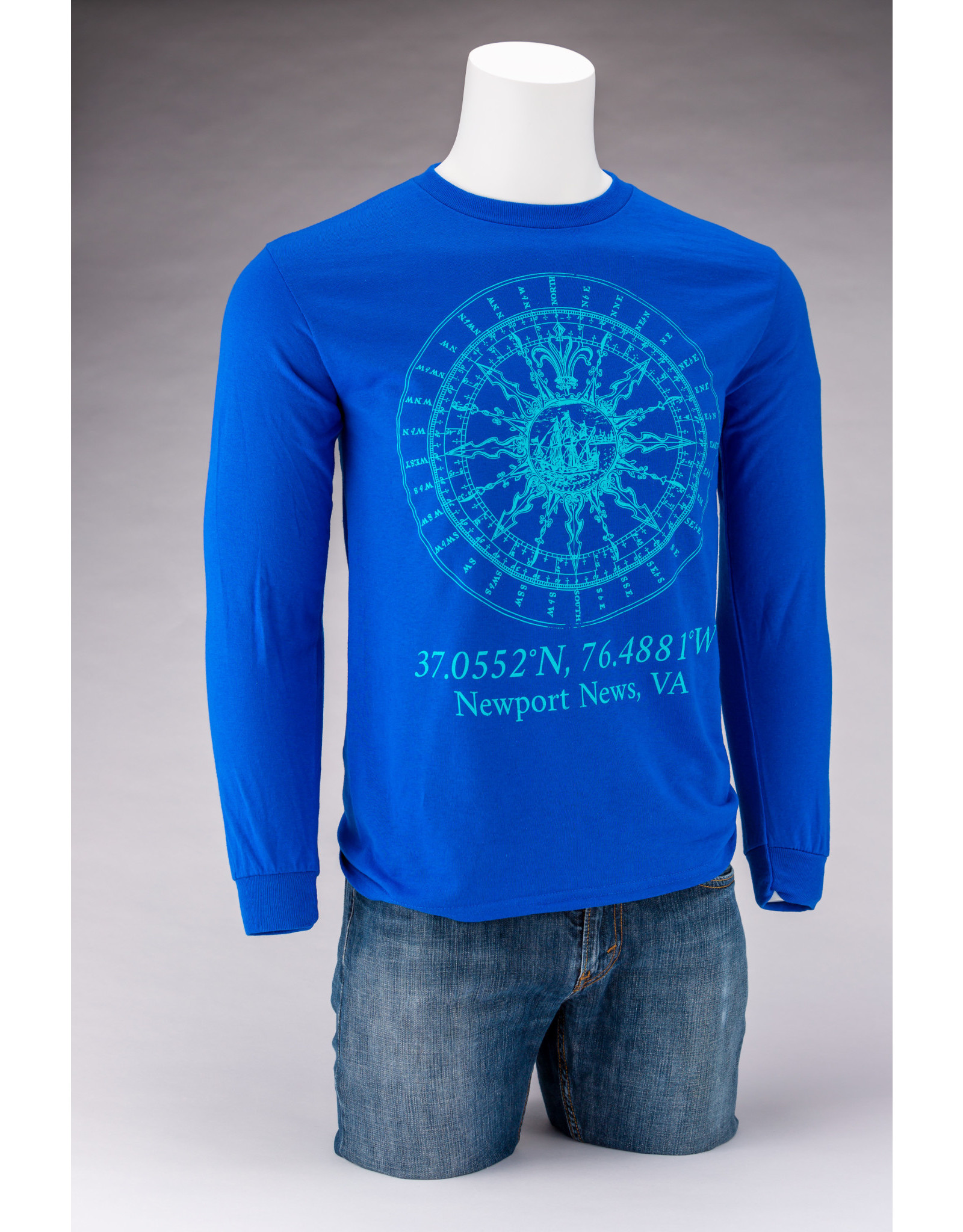 Gildan Compass Rose Long Sleeve - Royal