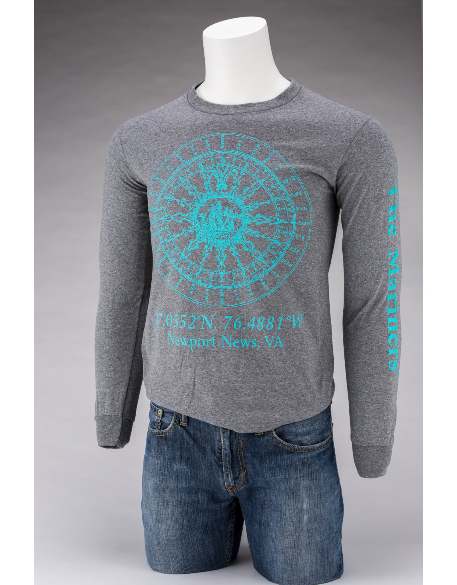 Gildan Compass Rose Long Sleeve Graphite