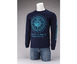 Compass Rose Long Sleeve Navy - The Mariners' Museum Gift Shop