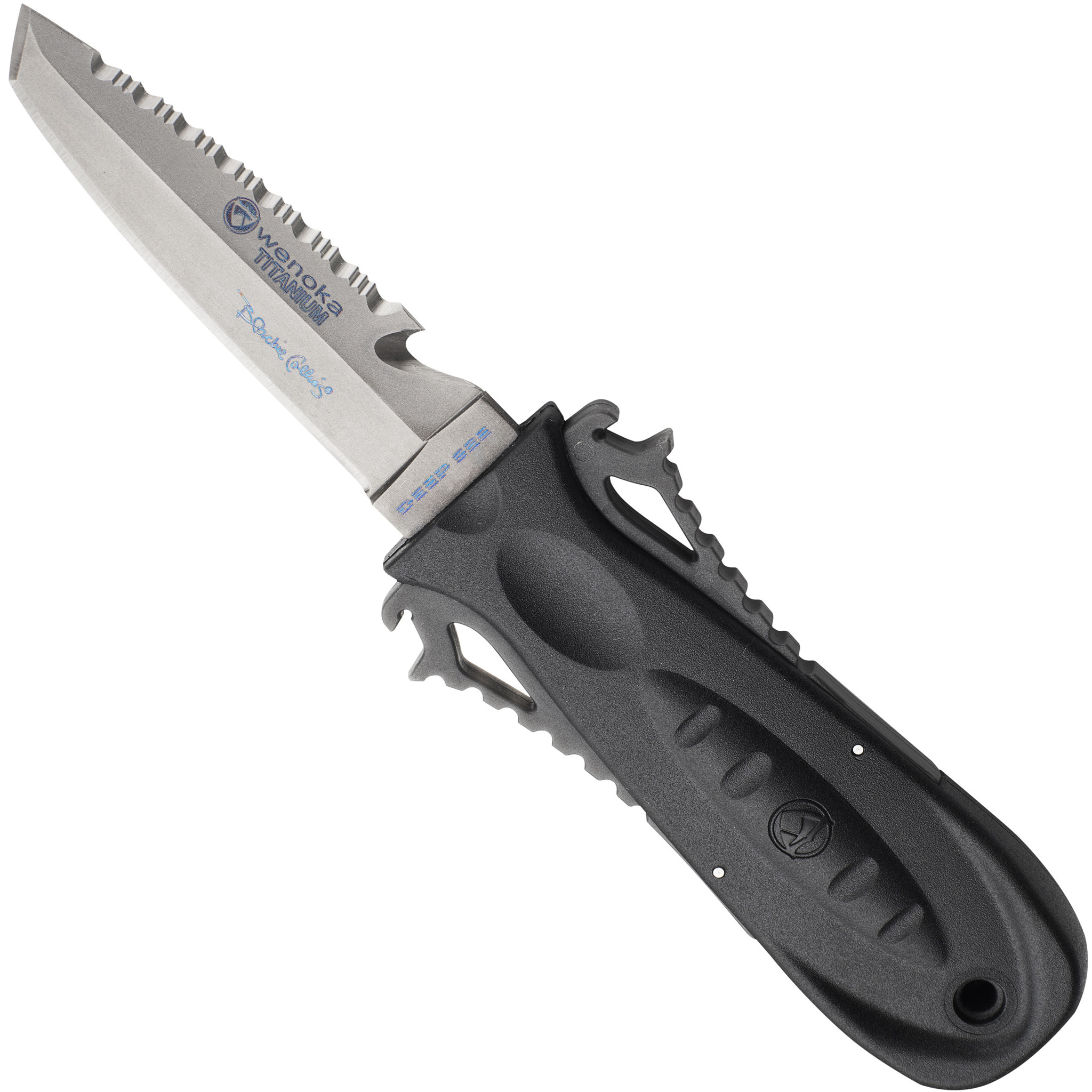 Aqua Lung Big Squeeze Lock Blunt Tip Titanium Dive Knife 