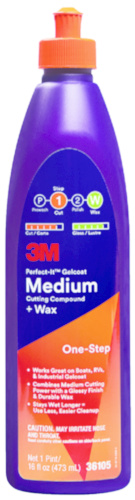 3M Perfect-It™ Gelcoat Medium Cutting Compound/Wax, Pt.