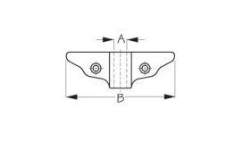 Seadog Brass Oarlock Angle mount Shank 1/2 Inch