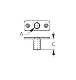 Seadog Brass Oarlock Top Mount