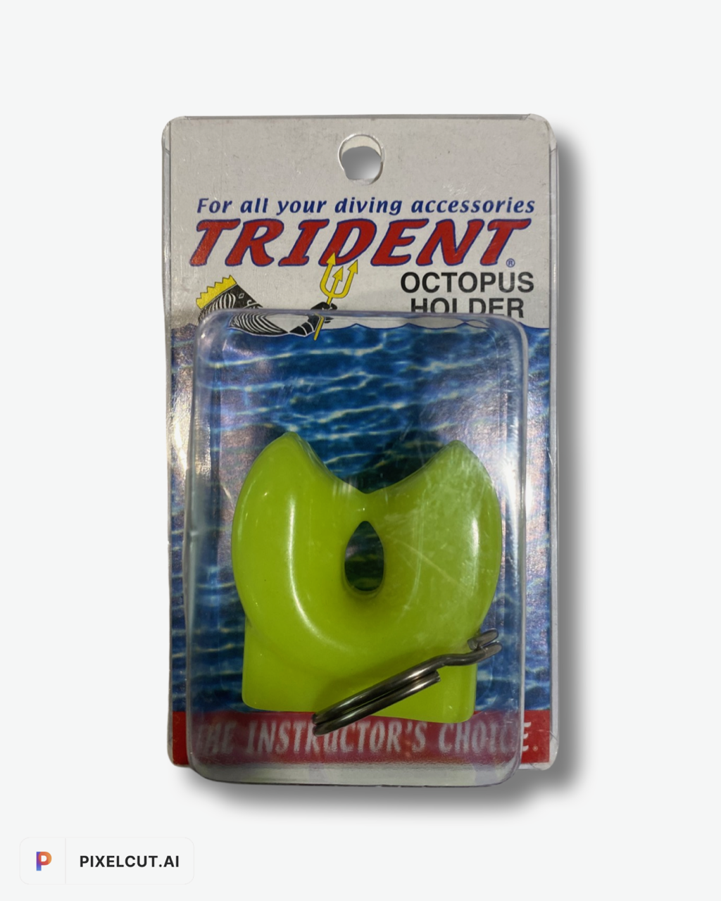 Trident Octopus Holder W/ Ring Flor. Yellow