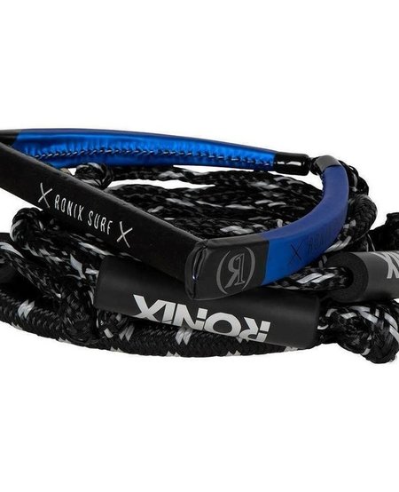 Ronix Surf PU Syn. Bungee 10in. Handle 25ft. 4 Section Rope Blue