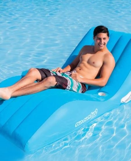 CHAISE LOUNGE POOL BLUE SINGLE