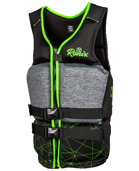 Ronix Driver's Ed - Capella 3.0 - CGA Life Vest - Black/Lime-Teen (75-125lbs)