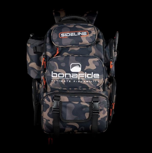 Bonafide Sideline Fishing Bag - Backpack w/ 3 x 3600 Boxes