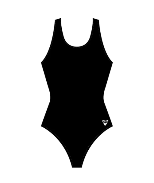 Finz Women's Solid X-Back w/ Shelf Bra One Piece Swimsuit - Ly Sports