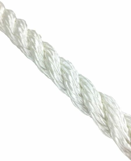 3/16 Solid Braided Nylon Floating Rope - White - Per Foot