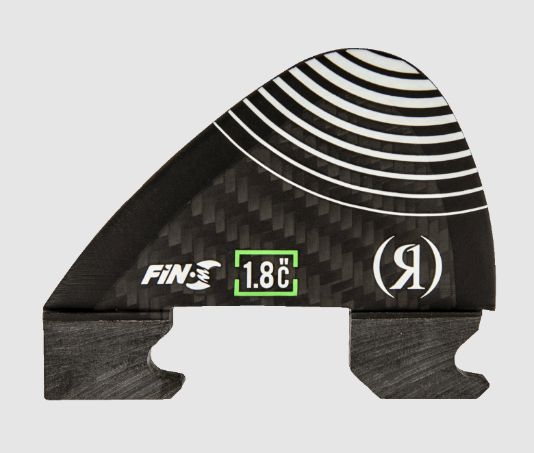 Ronix 1.8in Floating Button Nub Surf Fin- Center-Carbon