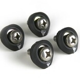 Ronix Ronix 1/4-20 Baseless Boot Hardware- Set of 4 - Black/Stainless