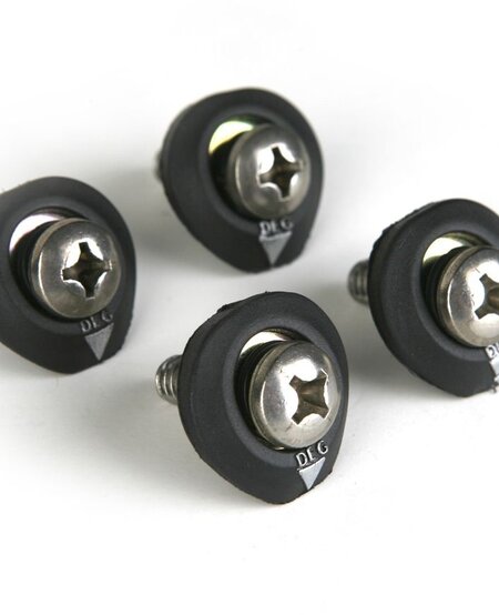 Ronix 1/4-20 Baseless Boot Hardware- Set of 4 - Black/Stainless
