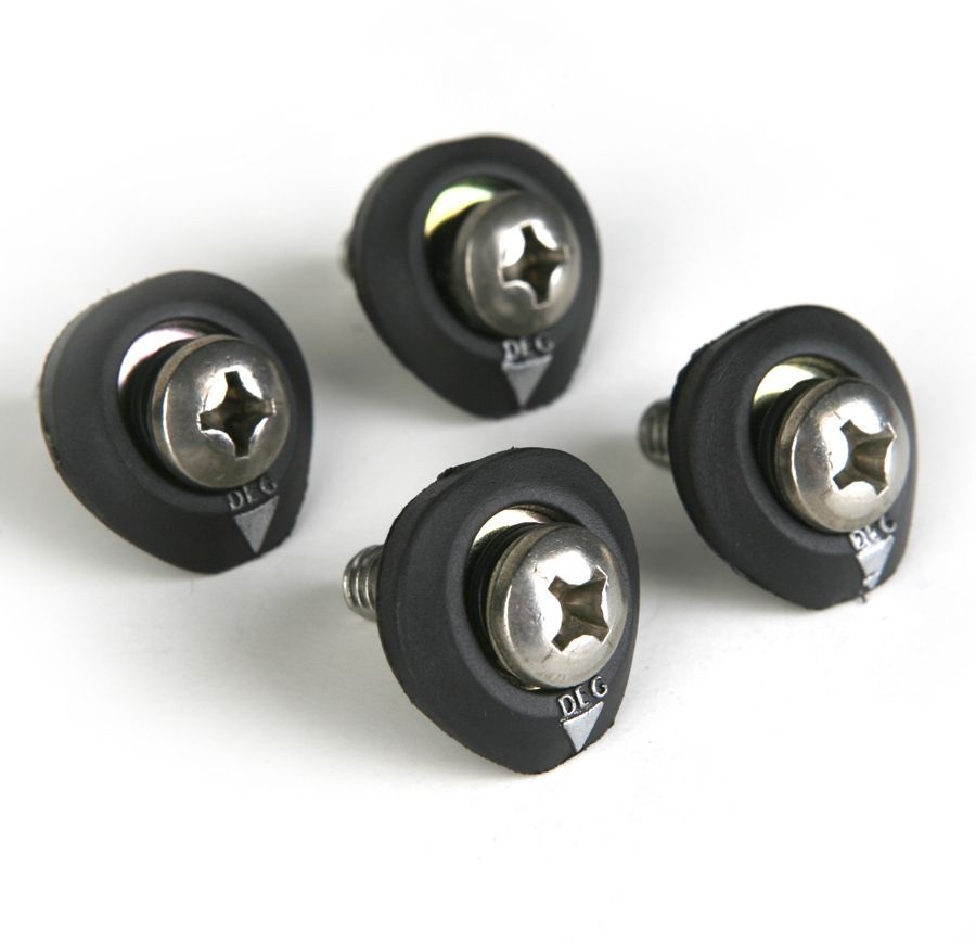 Ronix Ronix 1/4-20 Baseless Boot Hardware- Set of 4 - Black/Stainless
