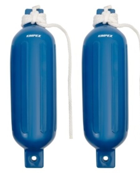 Kimpex Inflatable Vinyl Fender 5.5 X 20' W/Rope BLUE
