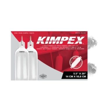 Kimpex Kimpex Inflatable Vinyl Fender 5.5'' X 20'' W/Rope (2PK)