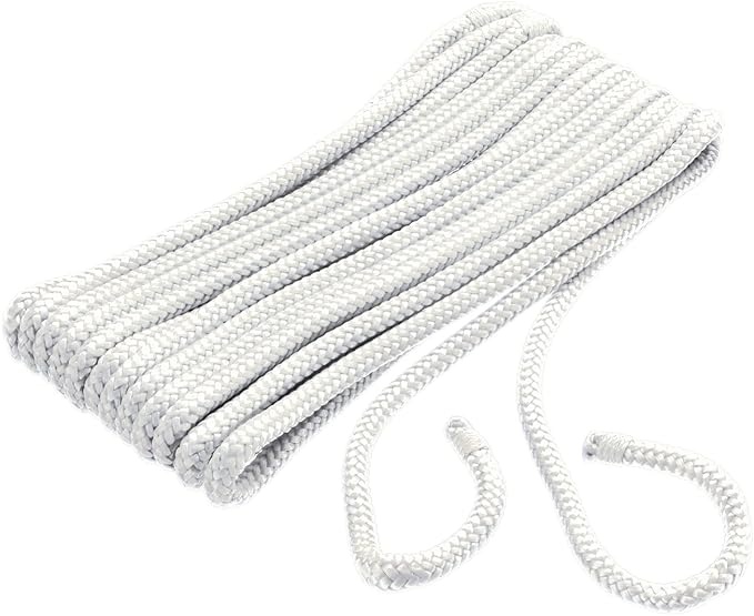 Land N Sea Fend Line WHITE BRD 1PR 1/4x6F