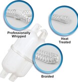 Land N Sea Fend Line WHITE BRD 1PR 1/4x6F