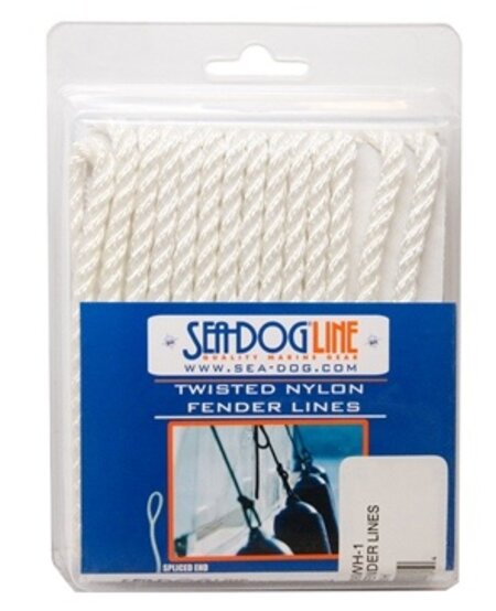 Sea Dog Twisted Nylon Fender Lines (White) 1/4 X 6'