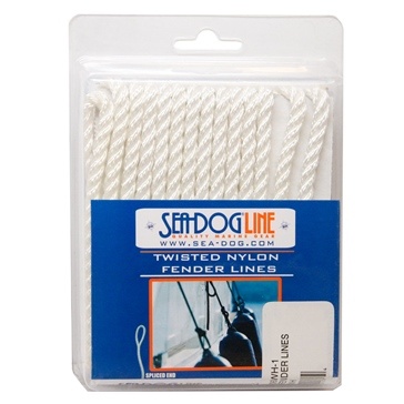 western marine Sea Dog Twisted Nylon Fender Lines (White) 1/4 X 6'