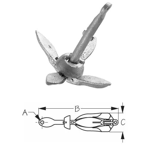 Seachoice 3.5 LB Folding Grapnel Anchor
