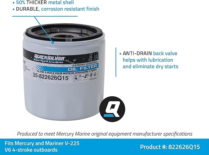 Mercury/Quicksilver Mercury/Mariner O/B Oil Filter - 710-35-822626Q15