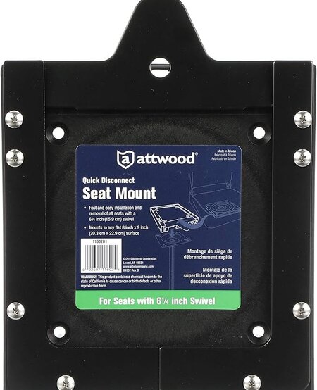 Attwood Quick Disconnect Seat Mount 6-1/4"