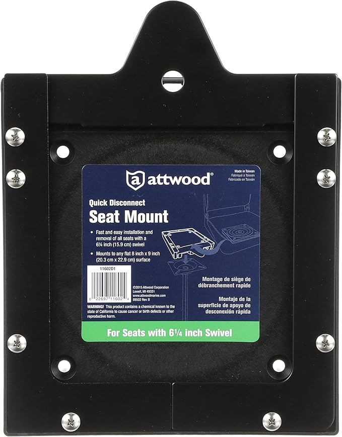 Attwood Attwood Quick Disconnect Seat Mount 6-1/4"