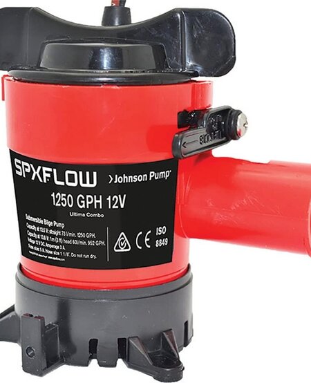 Johnson Bilge Pump 1250 GPH 1-1/8" Hose 12V