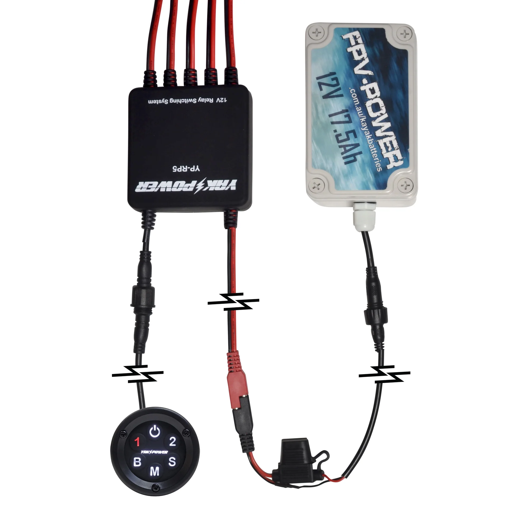 Yak Power YP-BTP12FPV 12” Battery Terminal Connector with SAE to FPV Battery Connector