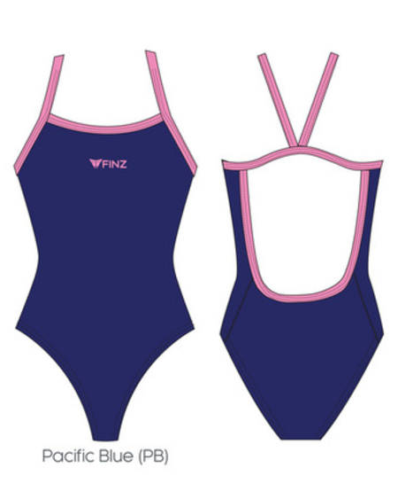 Ladies Solid Bind Back 1pc
