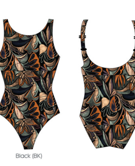 Ladies High Neck 1 Pc - Mast Print