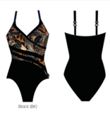 FINZ Ladies 1pc V-Neck Dragonfly Splice