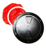 Black 6" Round Deck Plate W Bag