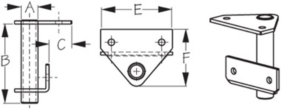 Rudder Gudgeon For Flat Sterns
